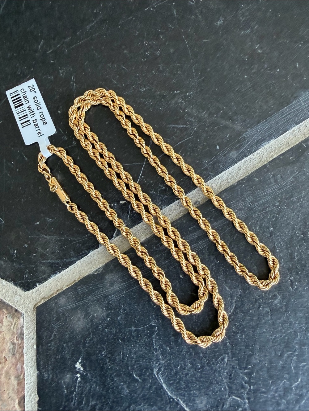 14kt. Yellow Gold Rope Chain Necklace - 20"